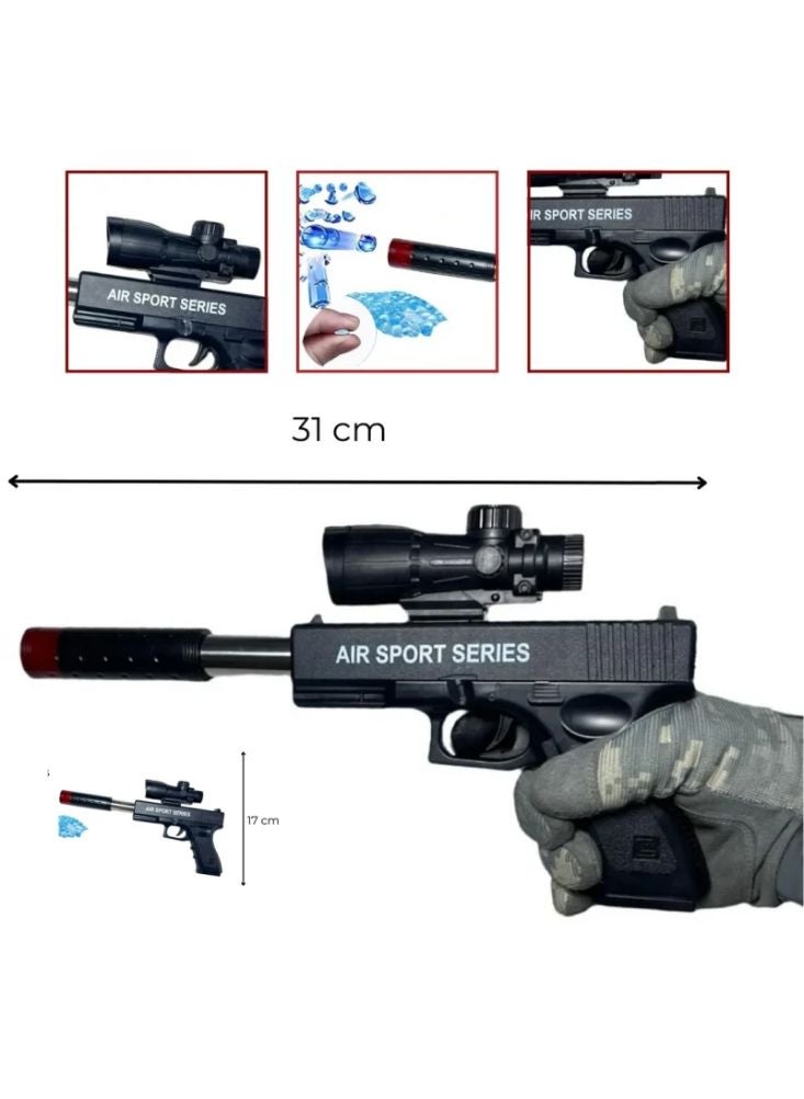 Premium Air Sport Series Gel Ball Toy Gun with Scope – Manual Water Bead Blaster Set Including Ammo, Target Sheet & Accessories for Kids - Image 3